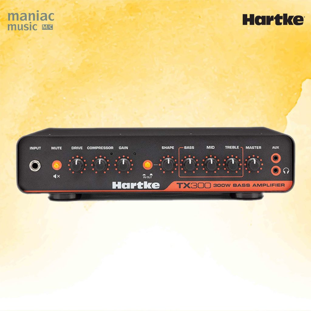 Hartke TX300 - Head Amplifier Bass. Ampli. 300 Watt Class D. Portable. EQ. TX-300. TX 300. Compresso