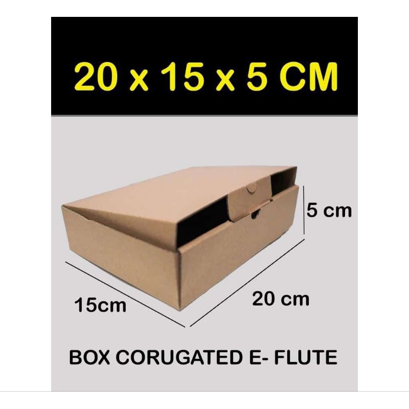

KARDUS 20x15x5 cm / BOX KARTON BOX CORUGATED DIE CUT E-FLUTE /