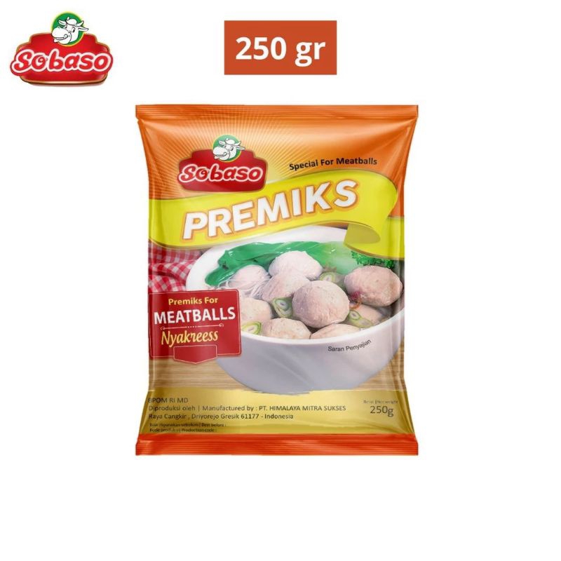 

SOBASO tepung premiks untuk bakso nyakreess •||• netto 250g