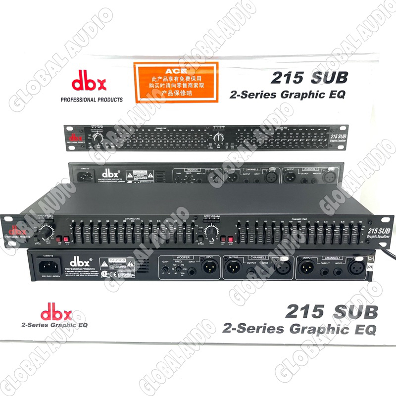 Equaliser DBX 215 SUB 2serial Graphic EQ equalizer dbx 215sub Grade A bagus Murah ( Bisa COD )