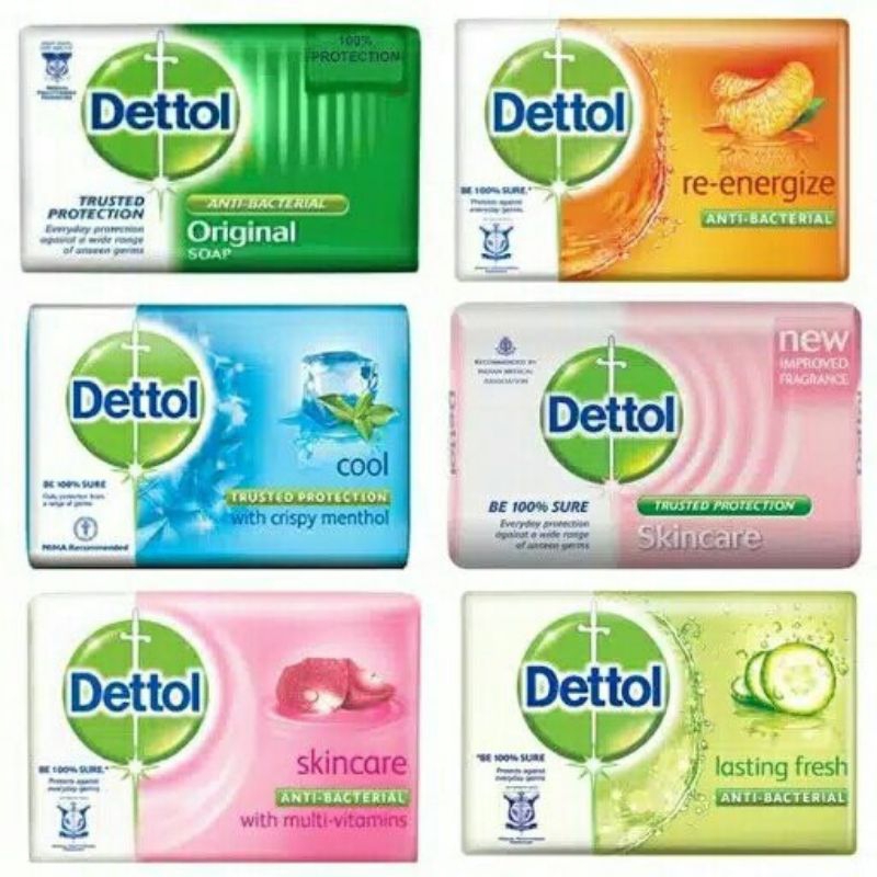 DETTOL batang 60 gr / satuan / sabun mandi batang DETTOL