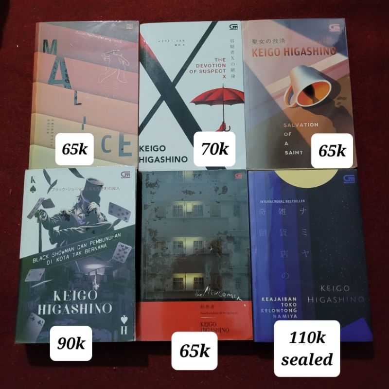 NOVEL SEALED & PRELOVED ORIGINAL keigo higashino ilana tan esti kinasih fairies fairy series