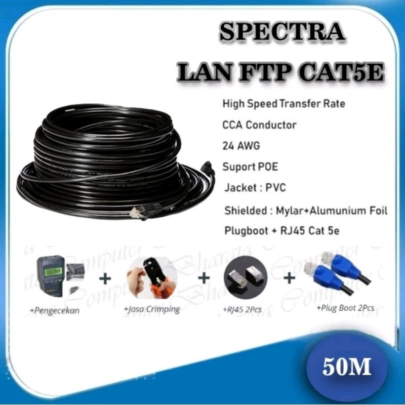 Kabel lan outdoor (50m) siap pakai