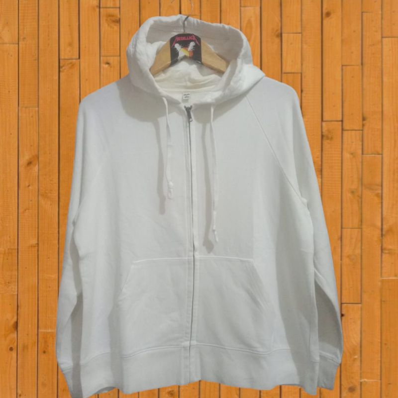 Hoodie Polos Uniqlo White