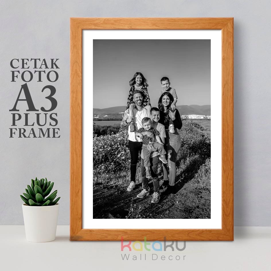 Paket Cetak Foto 12R Bingkai Photo Frame A3 Pigura Foto 30x42 cm