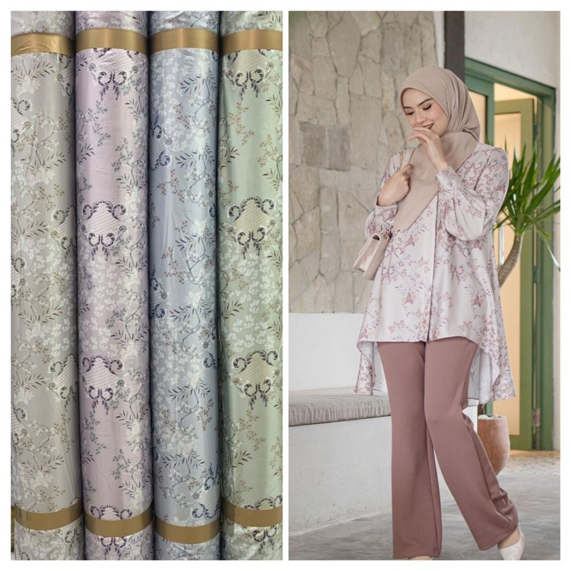 Bahan Kain Silk Ameera / bahan gamis mukena / kain meteran murah / maxmara luxury / Diorsilka