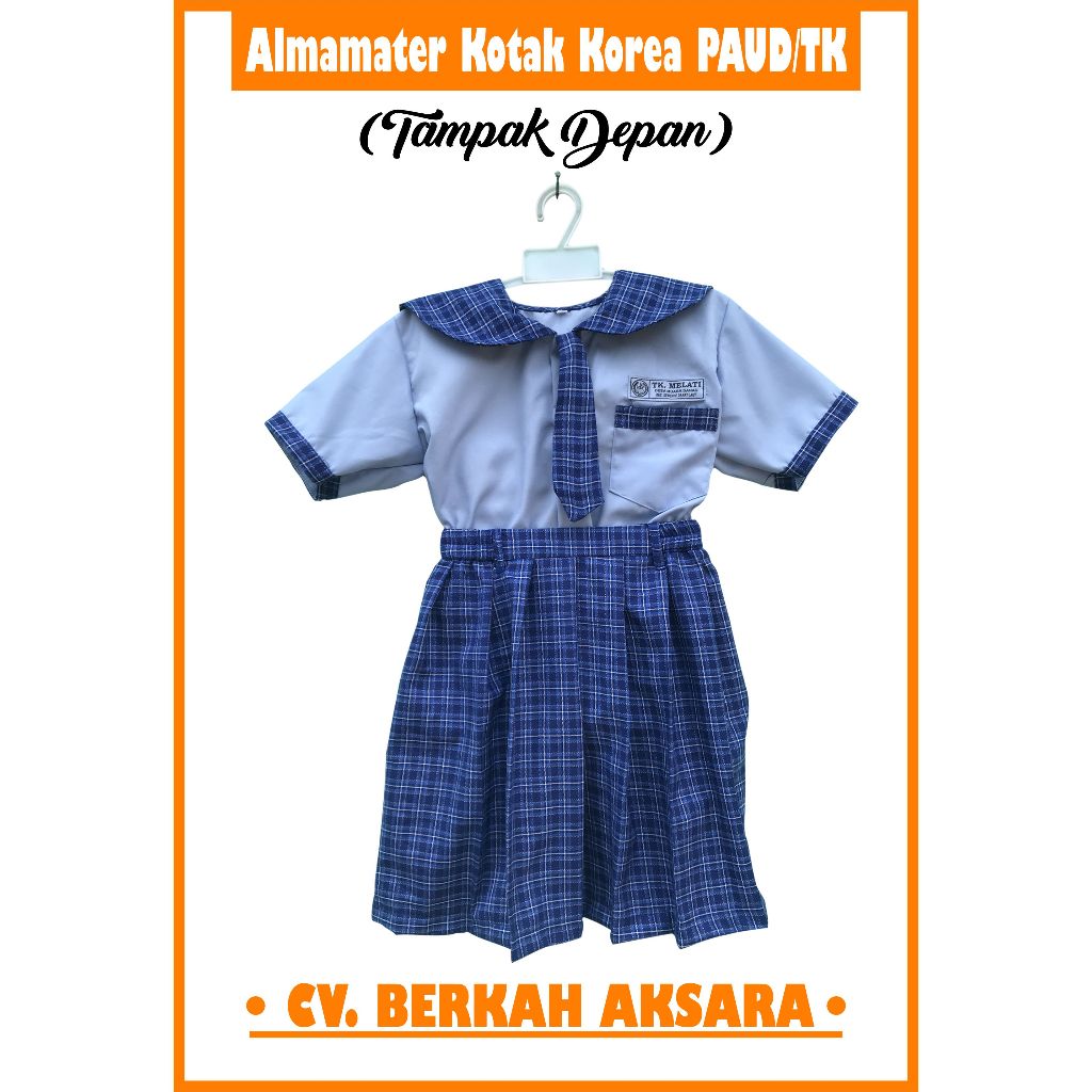 Seragam Almamater Kotak Korea PAUD/TK