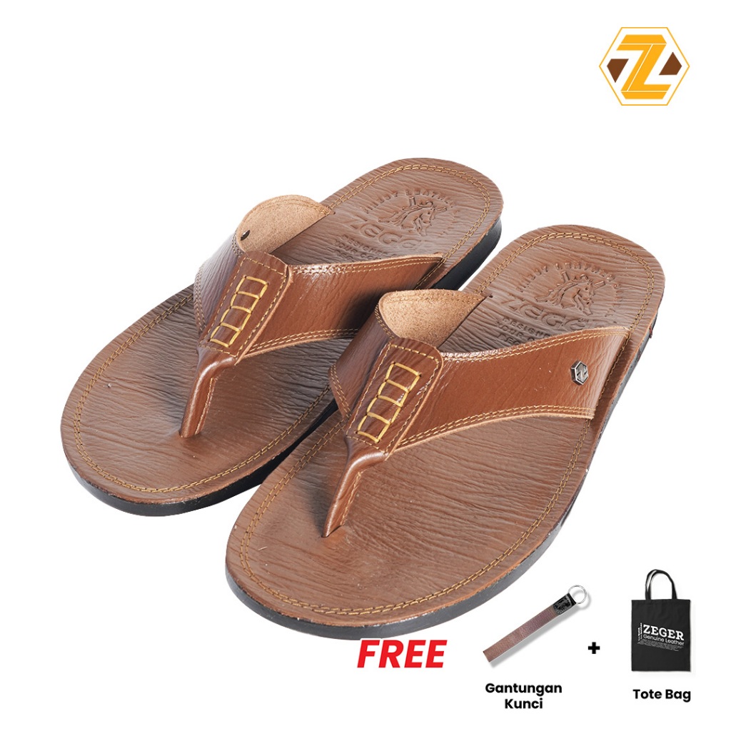 ZEGER Sandal Kulit Pria Jepit -TS 702