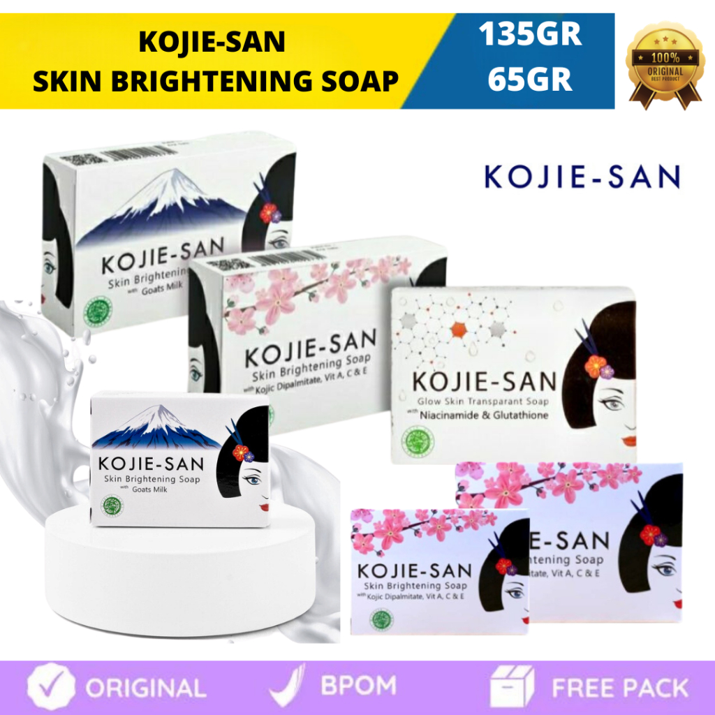 𝗤𝗨𝗘𝗘𝗡𝗖𝗢𝗦𝗠𝗘𝗧𝗜𝗖𝗦 - KOJIE SAN Sabun Wajah Pemutih | Sabun Kojie San Ori | Kojie san Skin Brihtening Soa