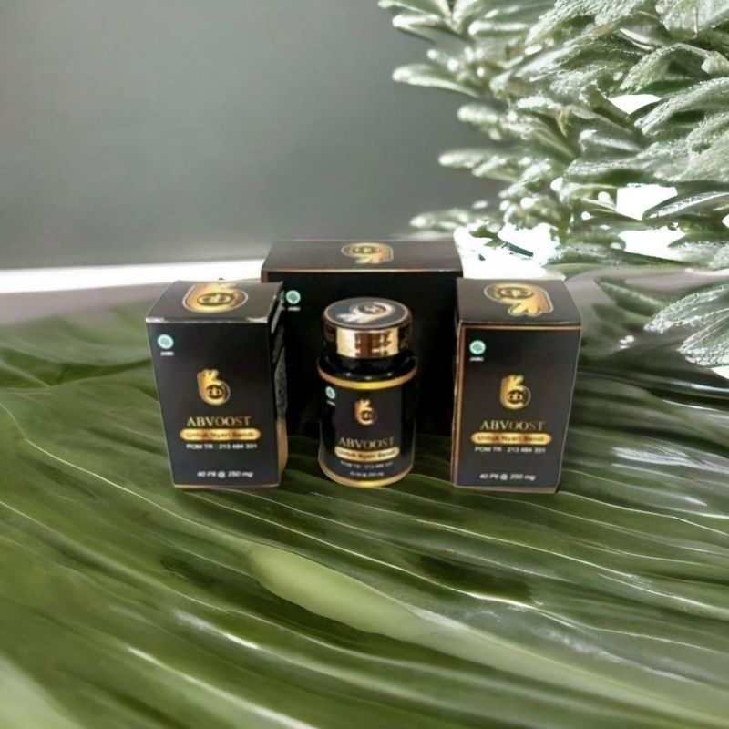 ABVOOST PIL HITAM AJAIB 1 Botol isi 40 PIL ORIGINAL OBAT PENGHILANG NYERI SENDI