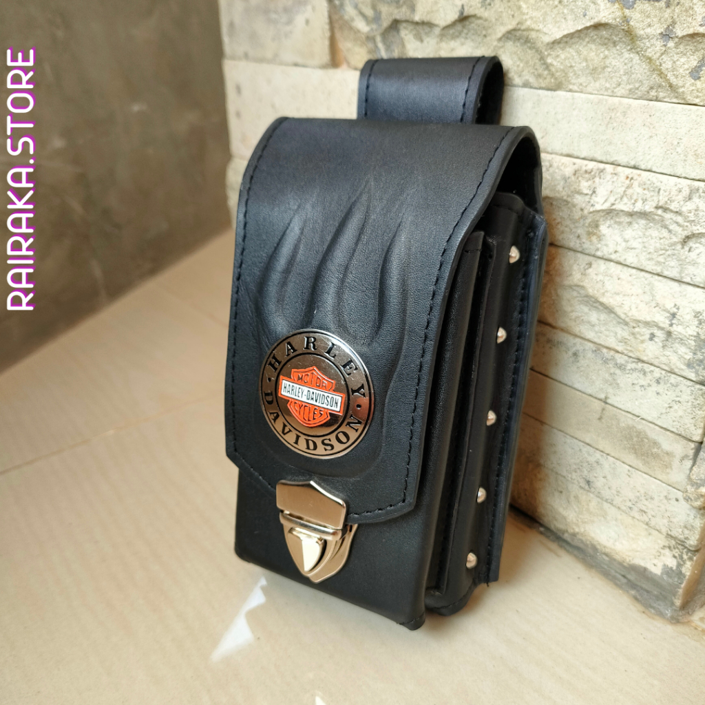 Dompet HP sarung HP pinggang kulit asli smartphone samsung xiomi original leather