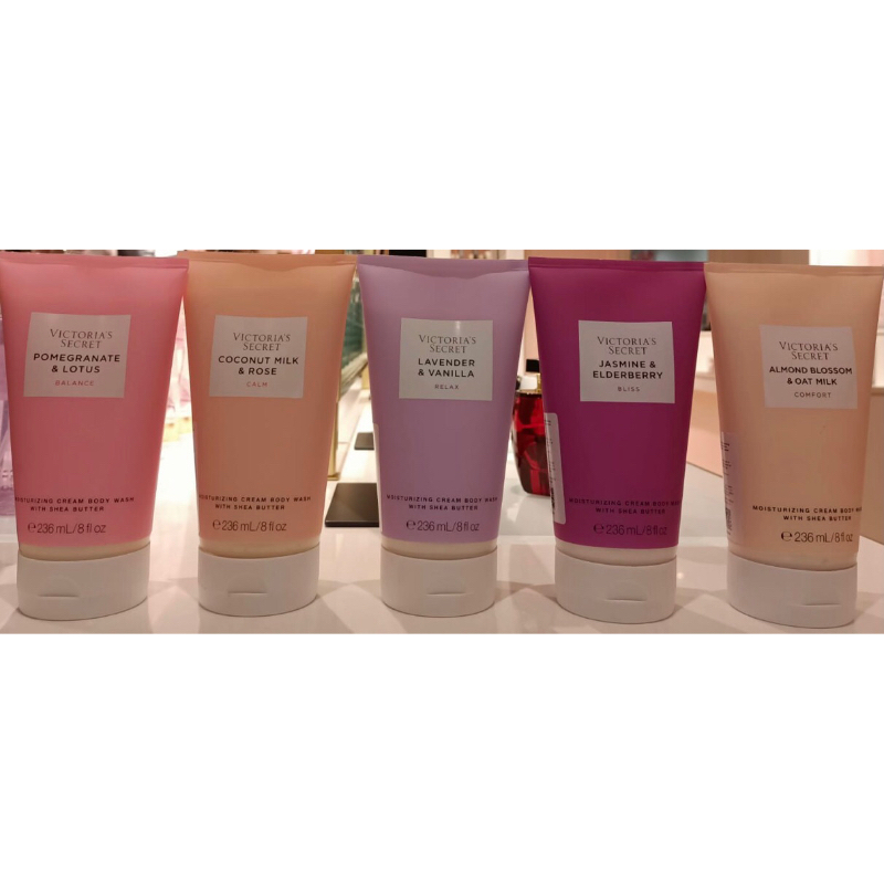 Victoria Secret Body Wash Lavender Vanilla Pomegranate Almond Blossom Jasmine Elderberry Coconut Mil
