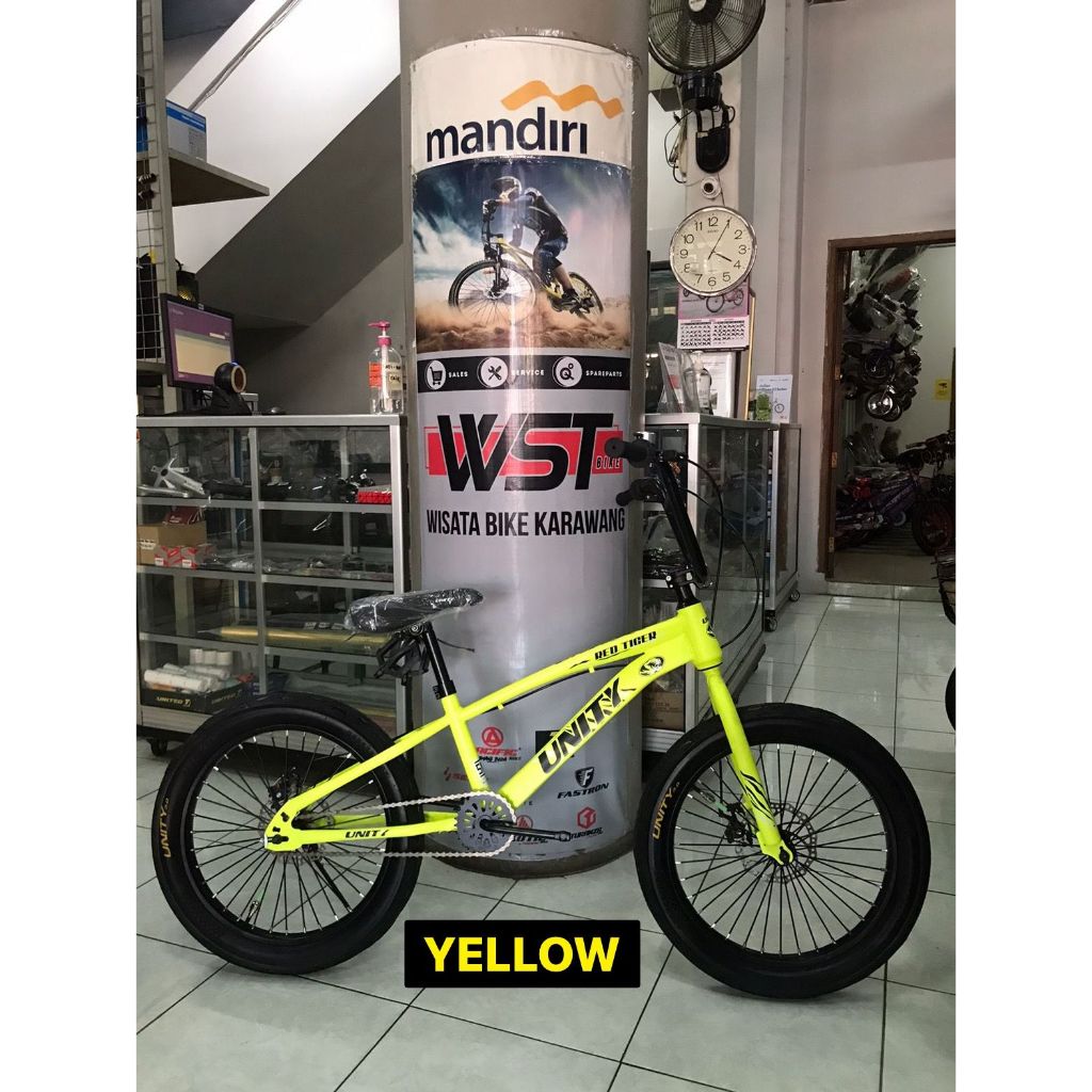 SEPEDA BMX 20 CAKRAM UNITY RED TIGER BAN 3.0 JUMBO BONUS BELL + LAMPU