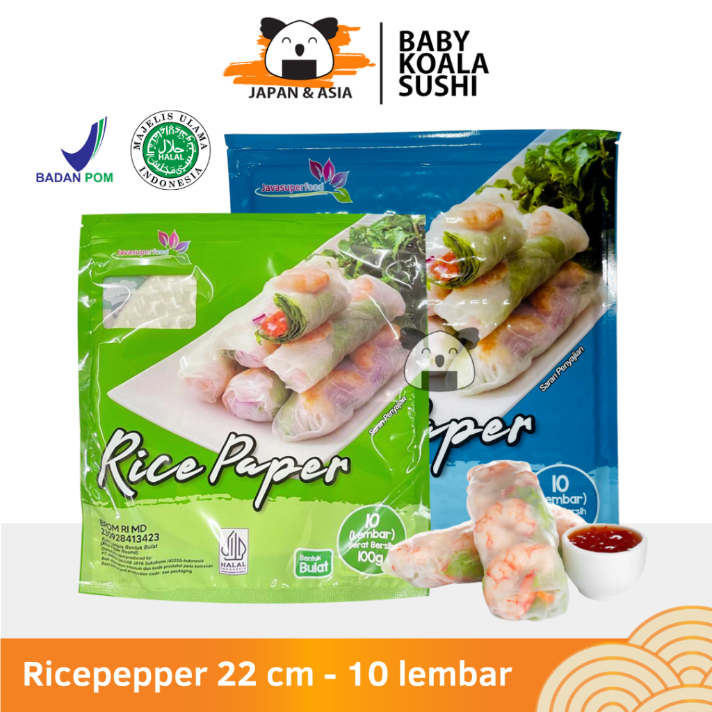 

JAVA SUPER FOOD Vietnam Rice Paper 22 cm 10 s Kulit Lumpia Springrol