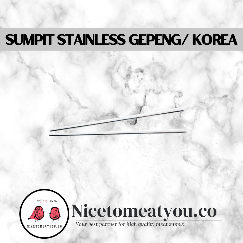 

Sumpit Stainless Gepeng / Pipih (Model Korea Flat Chopstick)