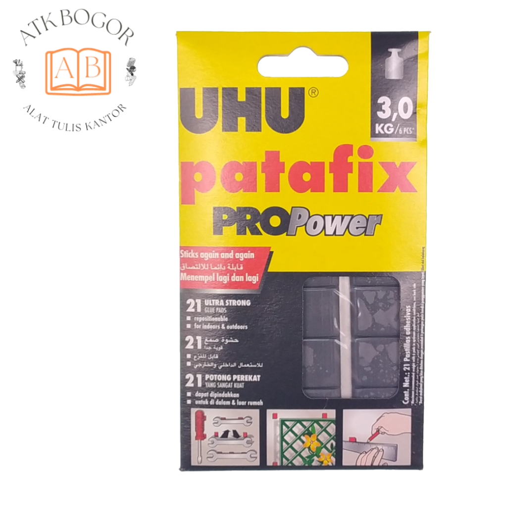 

UHU Perekat Karet Super Kuat Max 3 Kg Patafix Pro Power Hitam