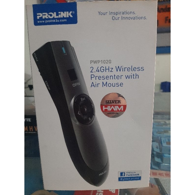 Prolink Laser Pointer Wireless With Air Mouse PWP102G