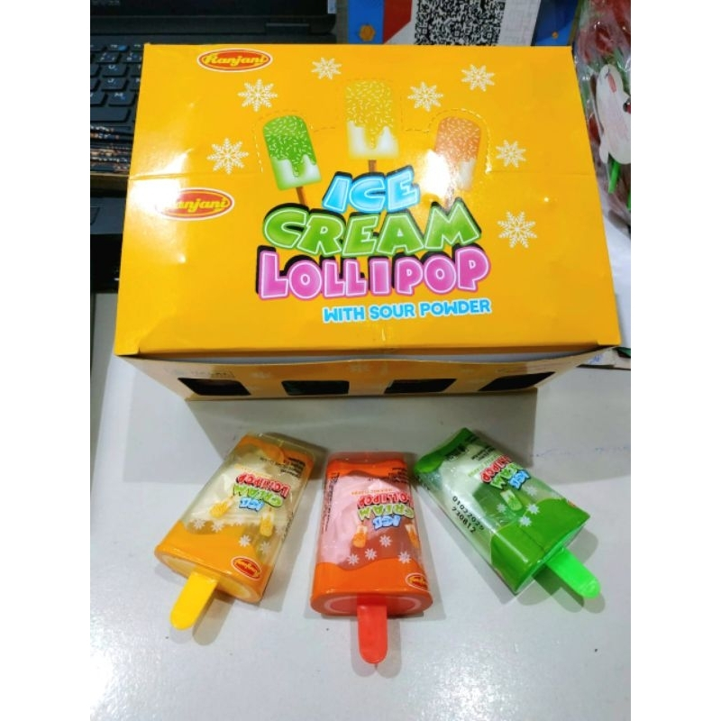 

Permen Cemilan Snack Ice Cream Lolipop Powder Bubuk Buah Mainan Anak Murah (isi 24 pcs)