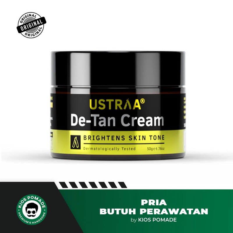 USTRAA DE-TAN CREAM BRIGHTENING CREAM PENCERAH WAJAH PRIA KUSAM MENCERAHKAN PEMUTIH KRIM COWOK