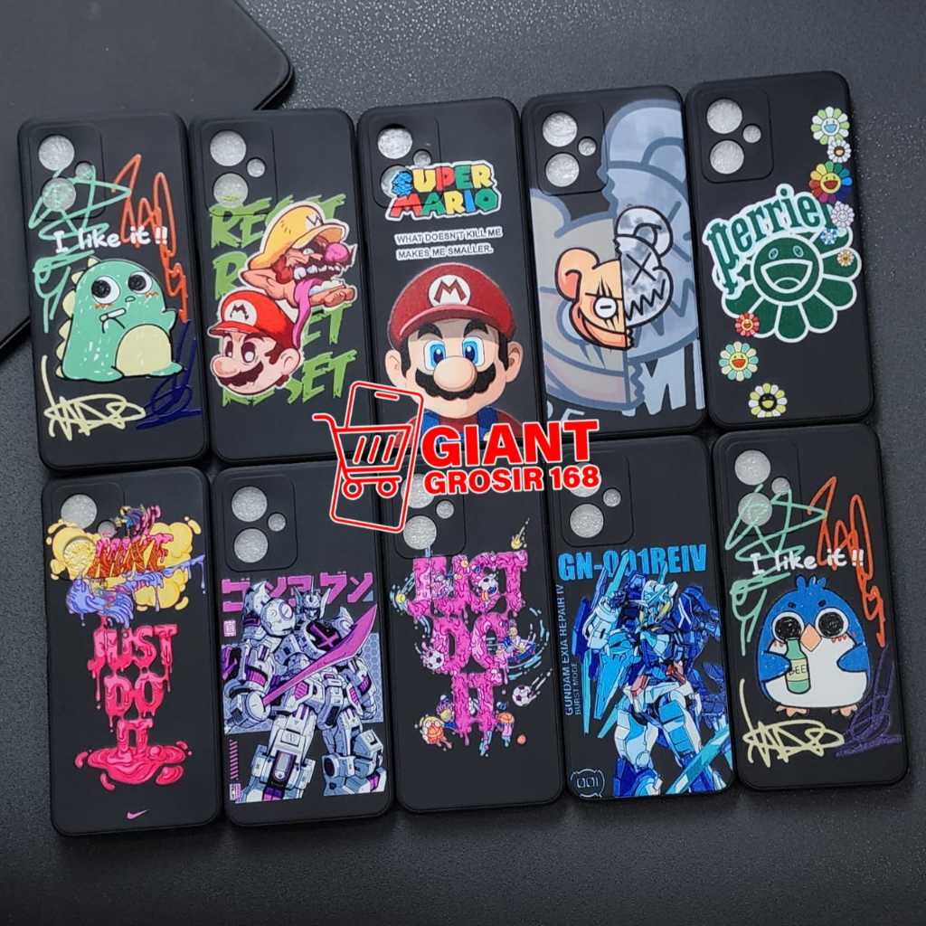 Redmi K50 Redmi K50 Pro Redmi Note 1 Redmi Note 2  Case Macaron Gambar lucu Mac06 Case Redmi K50 Red