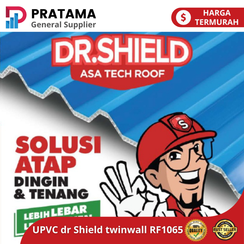 Atap genteng UPVC dr Shield twinwall RF1065 | surabaya