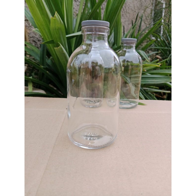 Botol kaca asi 250ml / botol infus 250ml tutup karet/silicone