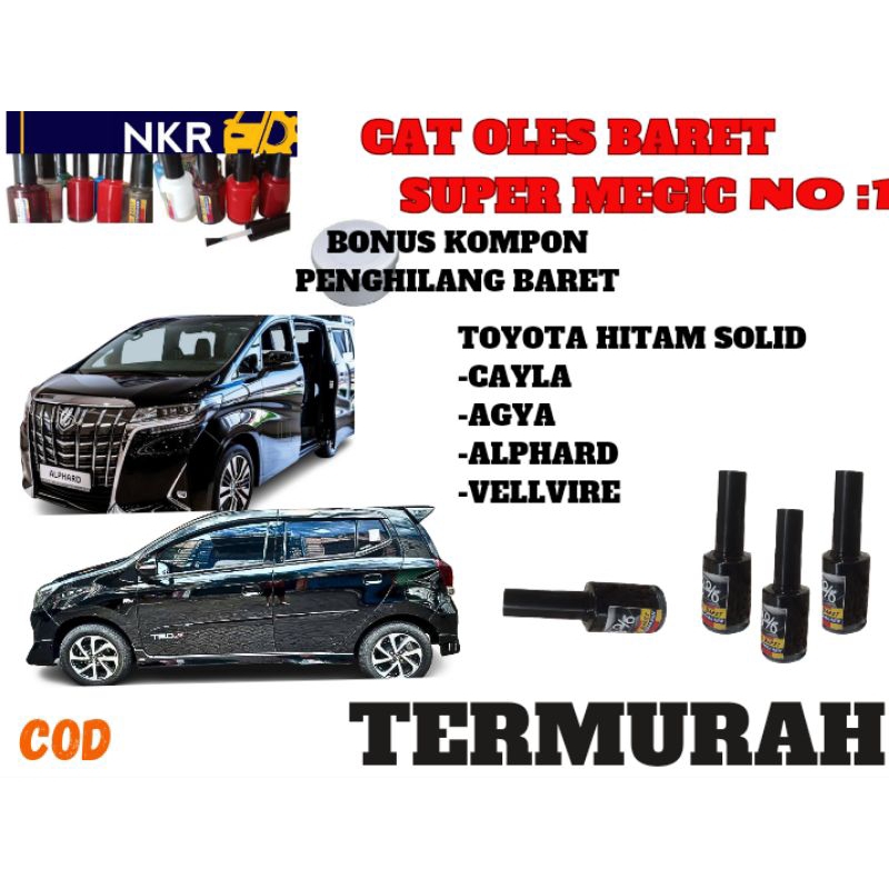 CAT OLES AGYA,CAYLA HITAM ,CAT OLES BARET HITAM SOLID 202 TOYOTA AGYA,CAYLA,ALPHARD,LANDCRUISER,NAV-