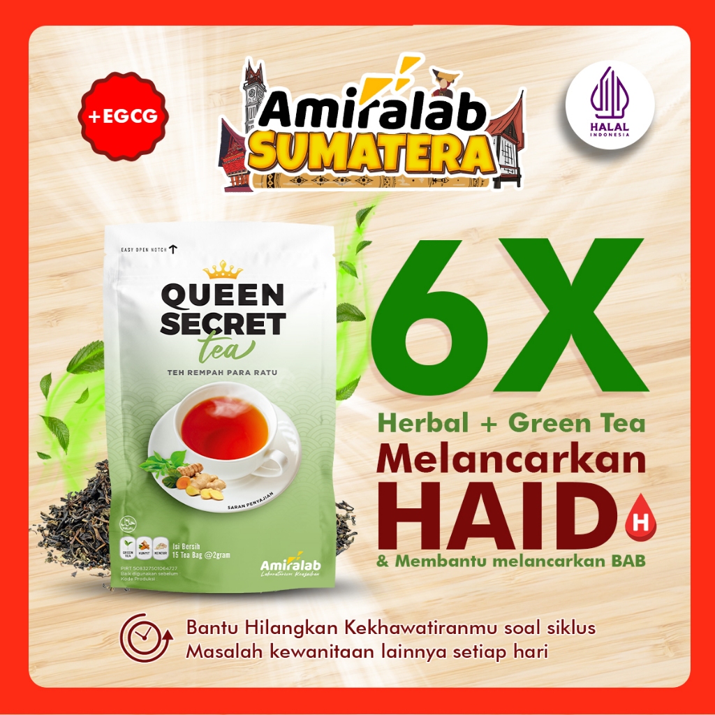 

Amiralab Queen Secret Tea Minuman Teh Pelancar Haaid Telat Terlambat Siklus Bulan Melancarkan Alami Ampuh 15 Bag