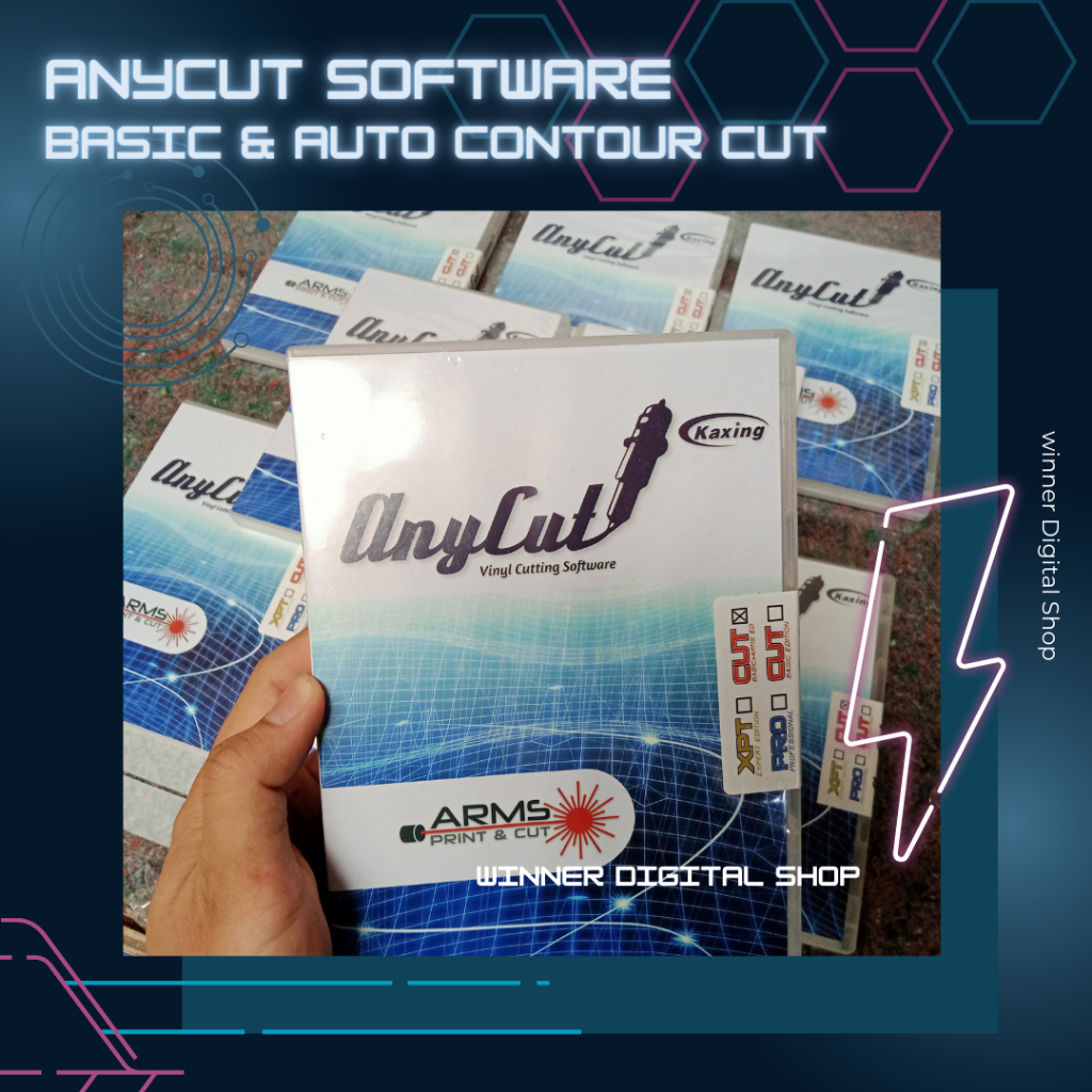Software Anycut Basic + ARMS (Auto Contour Cut) Original - Untuk Mesin Cutting Jinka Auto Contour da