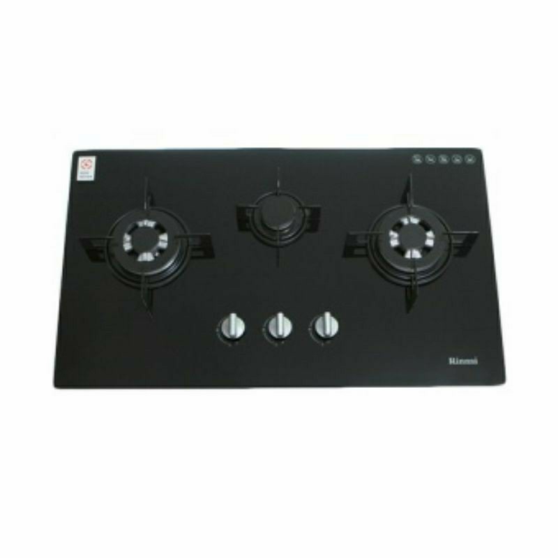 Kompor Tanam 3 Tungku Rinnai RI 713 NGB kompor kaca tempered Schott garansi resmi