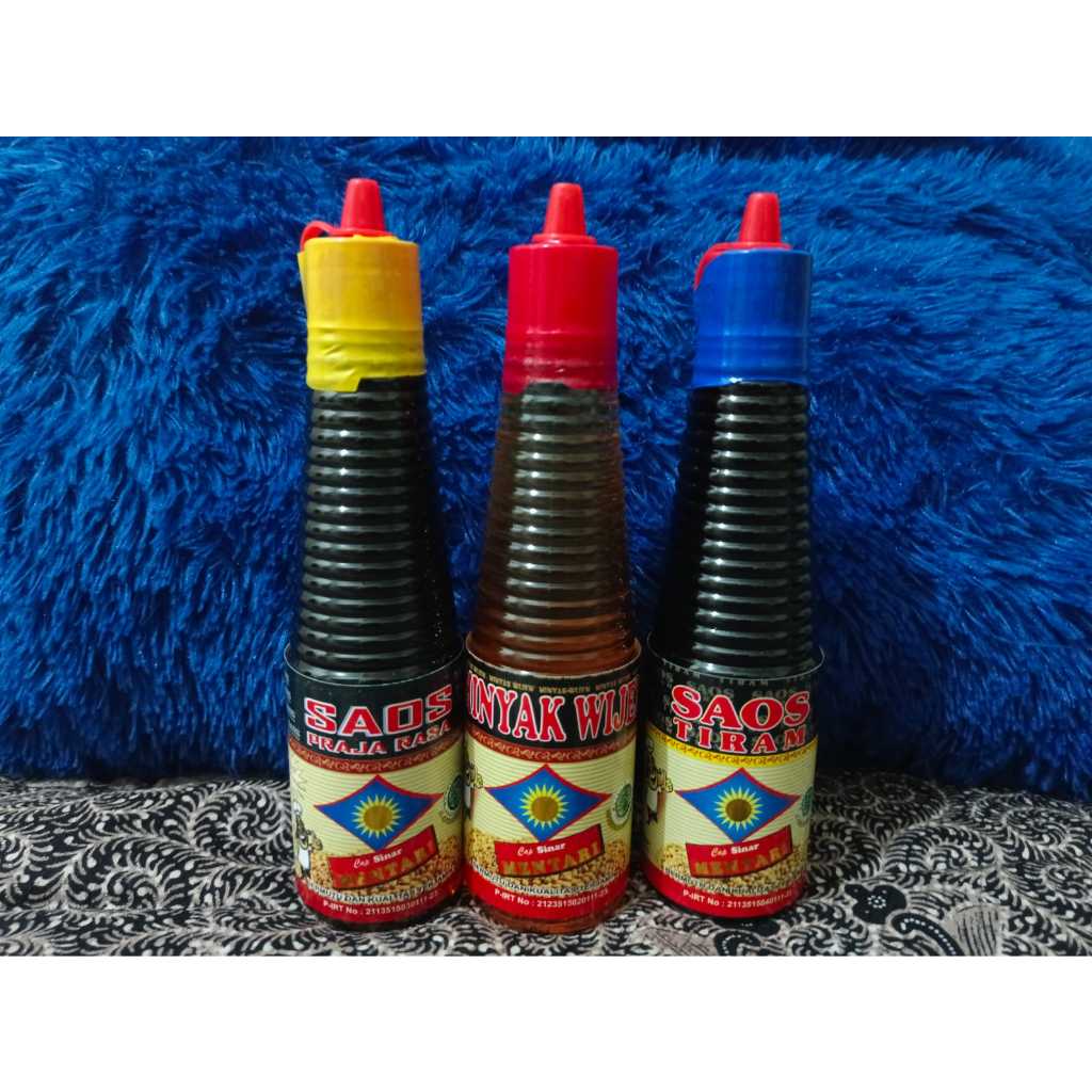 

Paket 3 pcs (Minyak wijen, Saos tiram, Soas rajarasa) 150 ml