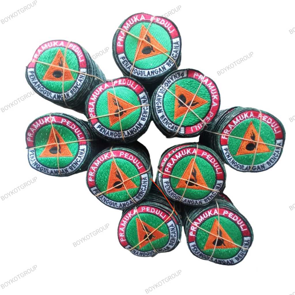 bet bordir pramuka peduli penanggulangan bencana badge pramuka peduli full bordir bijian