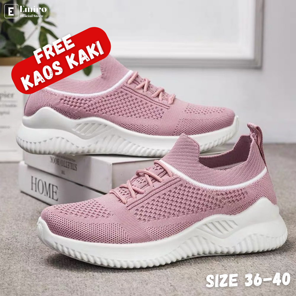 Sepatu Sneakers Casual Wanita Impor Korea Ori Sol Karet Lantur Keren Kekinian Model Terbaru 2022 Sne