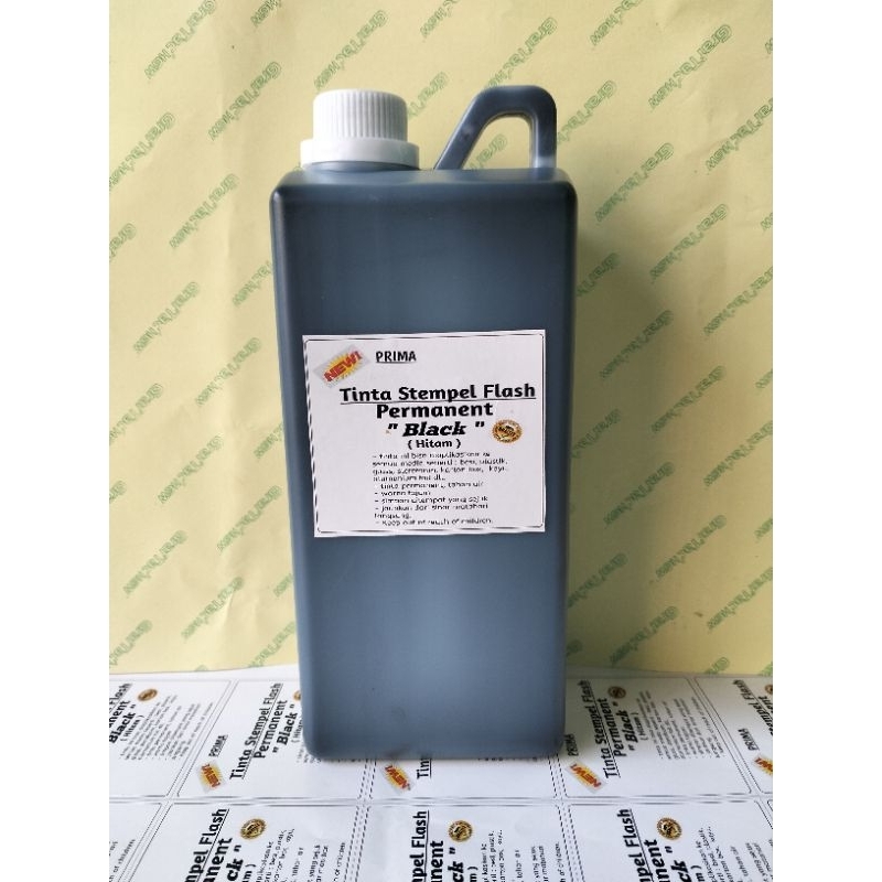 

Tinta Stempel Flash Plastik Permanen untuk media plastik, besi, beton dll kemasan 1 Liter