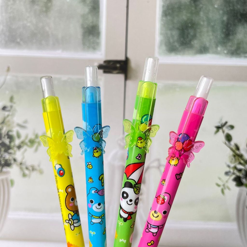 

Pensil Cetek Motif Beruang Jepitan Kupu Kupu Mekanik 2B - pencil grafit original asli tebal alat tulis hadiah kantor kerja sekolah lucu unik mewah fancy