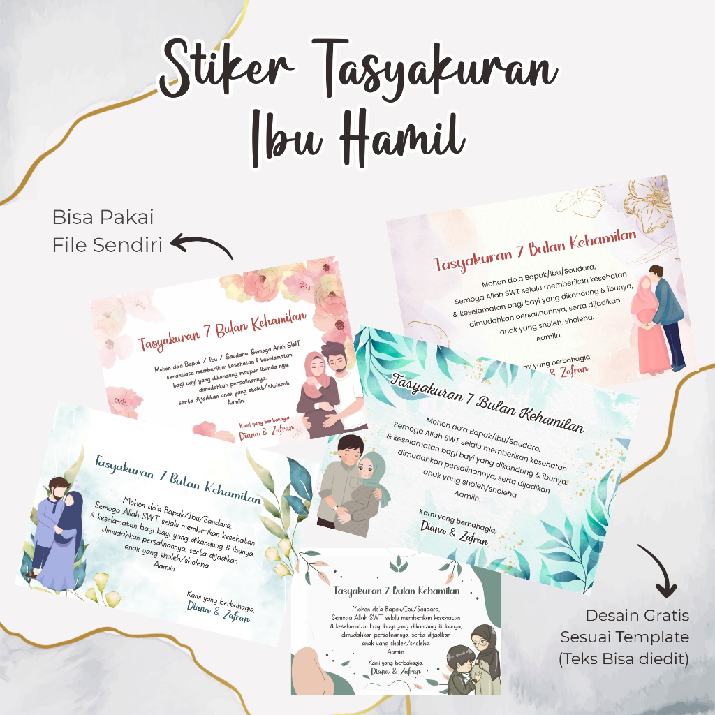 

STIKER SYUKURAN HAMIL / STIKER TASYAKURAN HAMIL / IBU HAMIL / STIKER 3 BULANAN / STIKER 7 BULANAN / PREGNANT