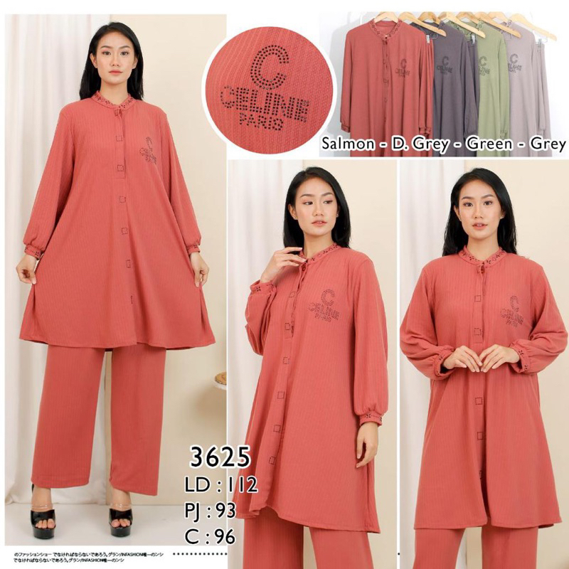 One Set Rajut / Set Celana Rajut kombi mute CELINE 3625