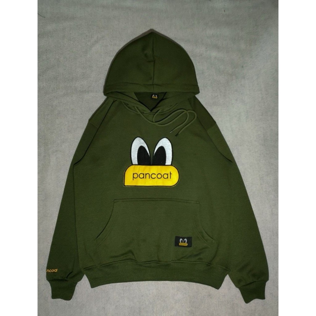 Pancoat Hoodie Army Duck Bordir Full Tag / Sweater Hoodie Unisex Size M-XL Pria Wanita