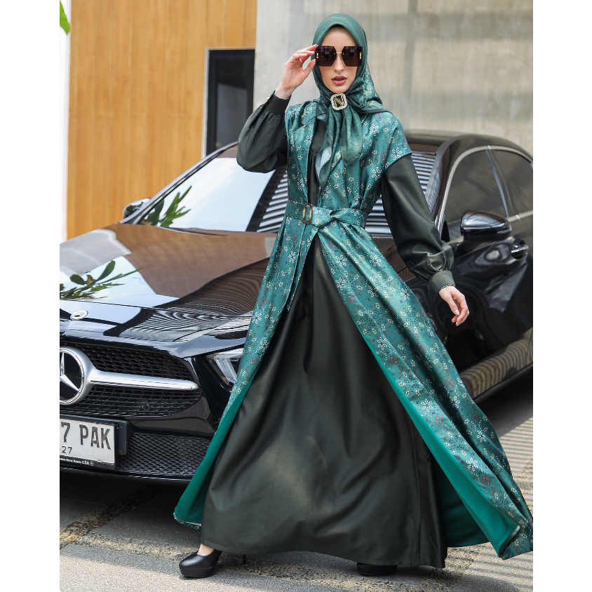 Promo Dress 12.12 - Disc up to 70% - Nina Nugroho - Al-Khazneh Plantation Jade Dress