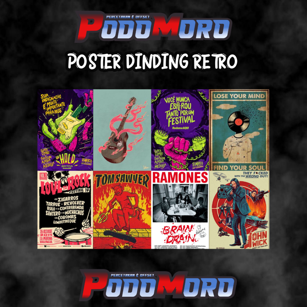 CETAK POSTER MURAH / POSTER RETRO / POSTER VINTAGE / POSTER CUSTOM