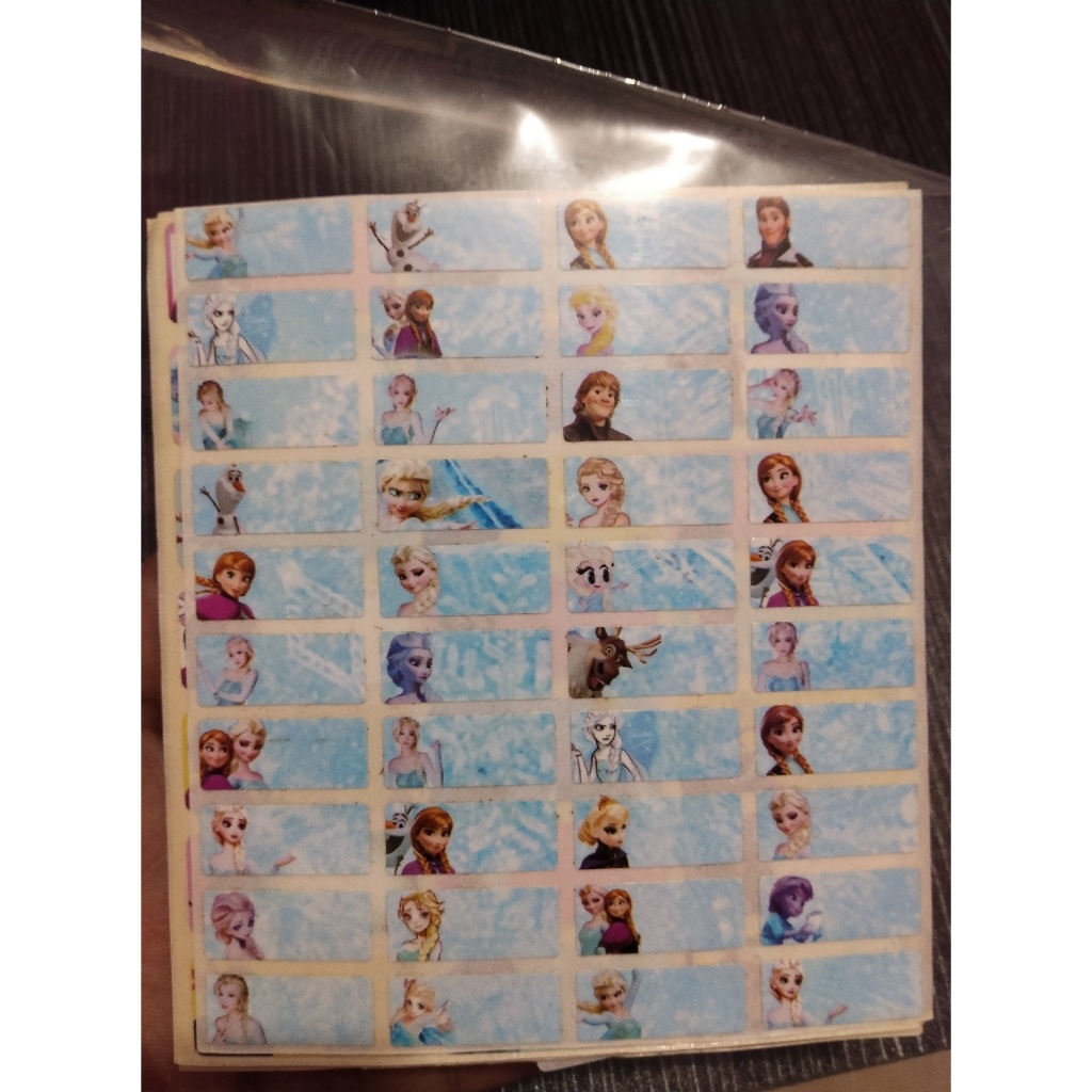 

Stiker Label Nama Anti Air - Waterproof Sticker Name Label - Frozen