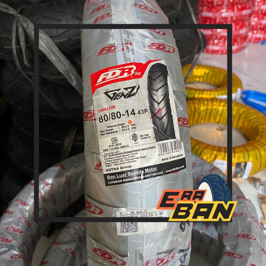 BAN LUAR FDR GENZI 80 80 RING 14 TUBELESS