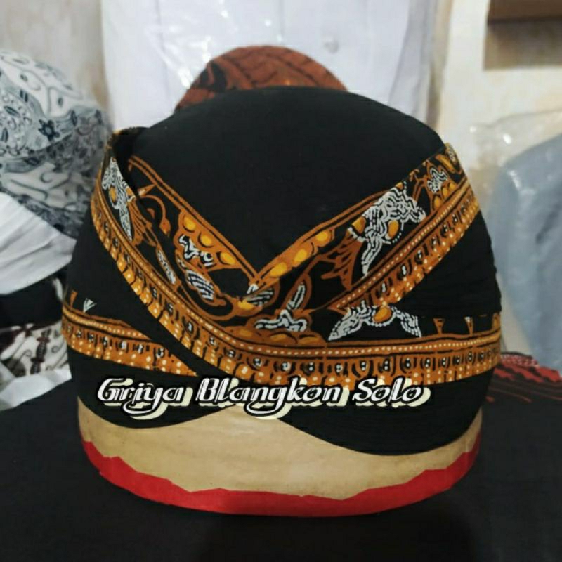 Blangkon Alusan Lipat Cuci Motif Modang Solo