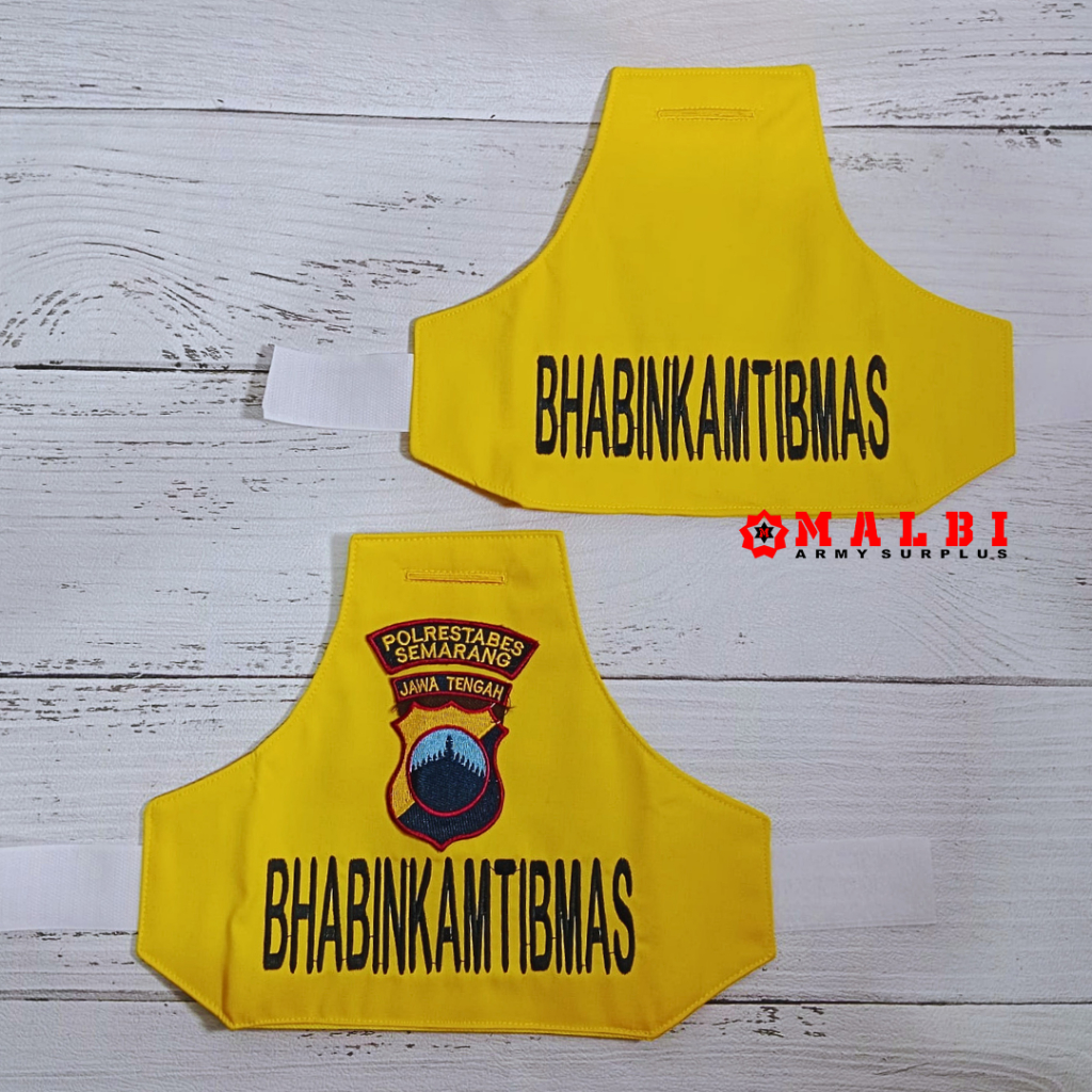 Ban Lengan BHABINKAMTIBMAS POLRI Kain Halus Full Bordir KUNING