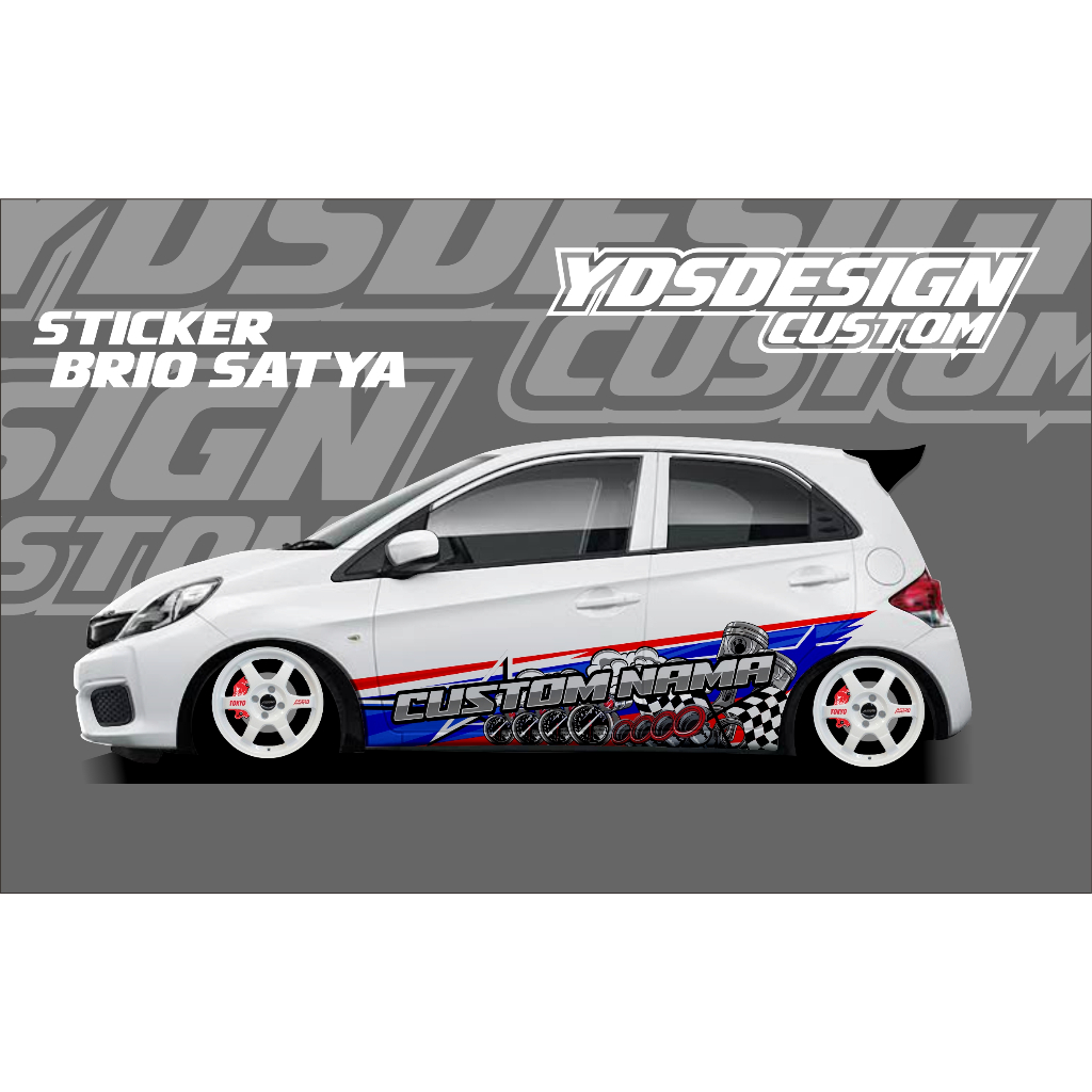 DECAL LIVERY BRIO OLD,JAZZ,YARIS,DLL / STIKER MOBIL BRIO SATYA / BRIO OLD