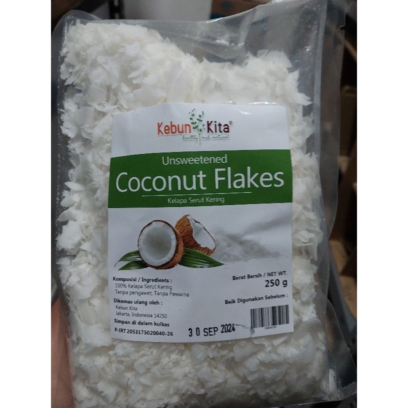 

Kebun Kita Coconut Flakes 250gr / Kelapa Kering cacah kebun kita