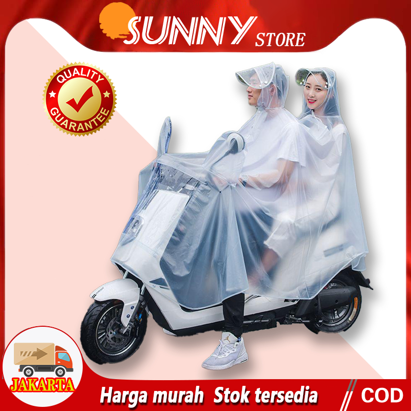 Jas hujan/jas hujan aki mobil listrik transparan single double jas hujan pvc 2 full body jas hujan d