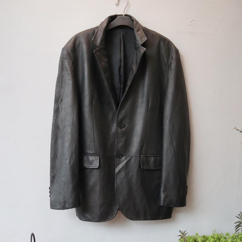 Crocodile Blazer pria kulit Jas Jaket kulit Pl bekas preloved second