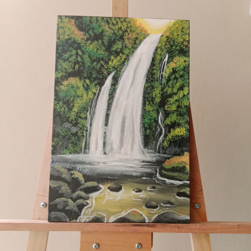 

Lukisan kanvas ASLI cat Acrylic (20x30) cm