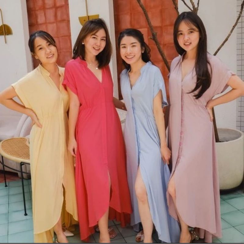 Lacy rayon long dress lolliestory (White)